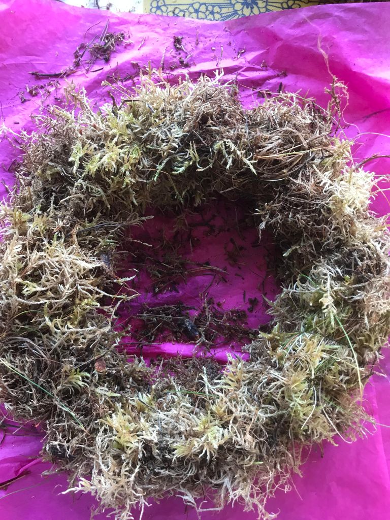 The finished moss base